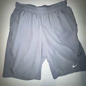 Nike Dri-FIT Men's Training Shorts Gray Size M Elastic Waist Drawstring